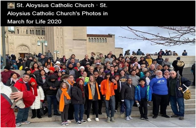 In front of the Basilica of the National Shrine in Washington, D.C.